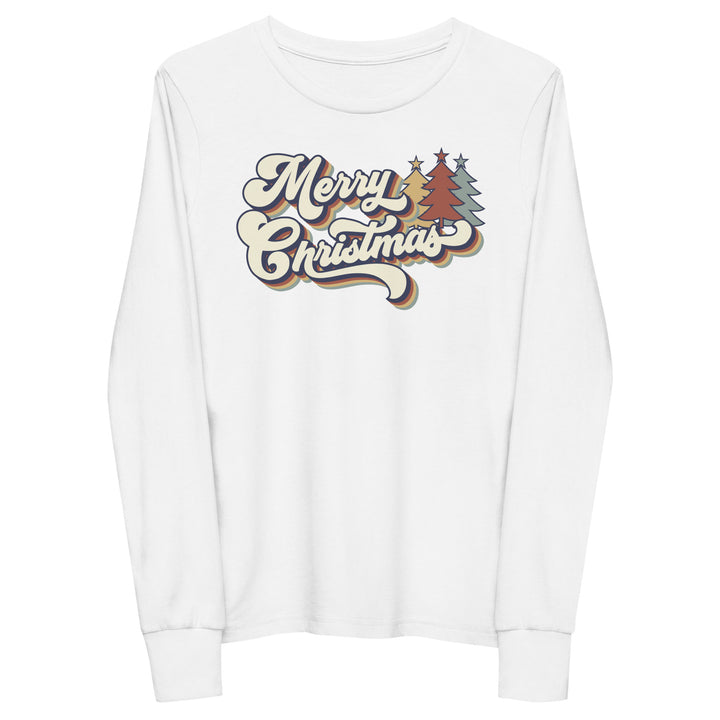 Retro Merry Christmas - Youth long sleeve tee
